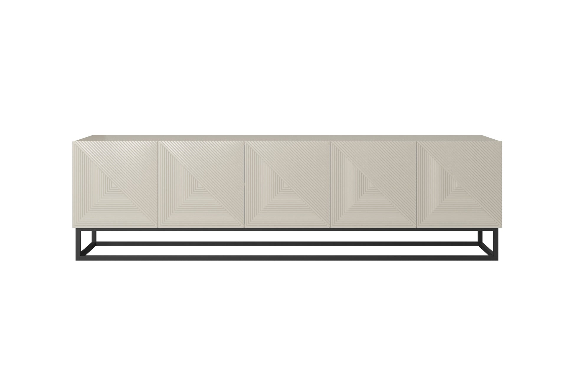 OSLO RTV kumode uz metāla kājām 200/56/40 cm kašmirs/melns - N1 Home