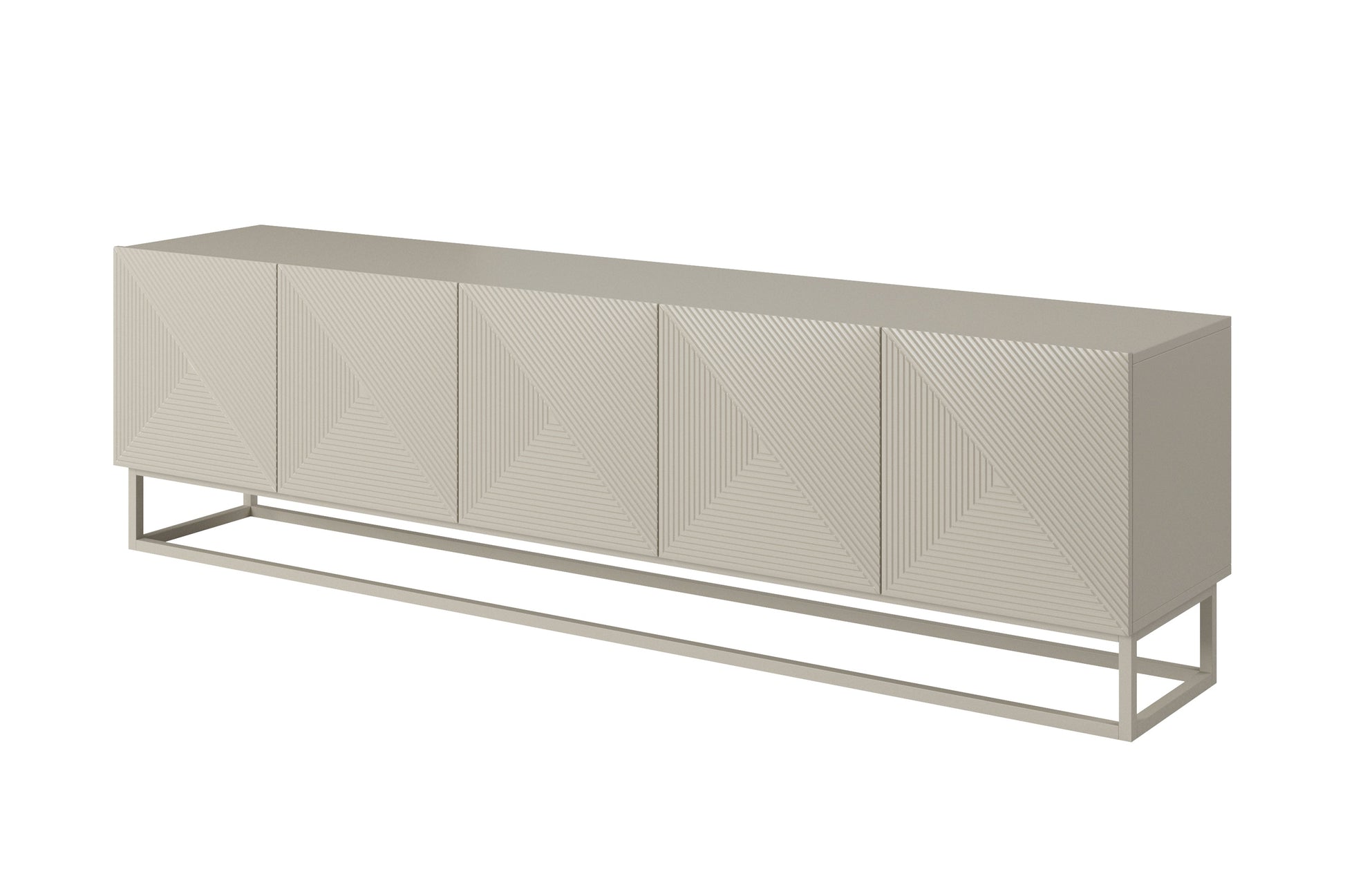 OSLO RTV kumode uz metāla kājām 200/56/40 cm kašmirs/kašmirs - N1 Home