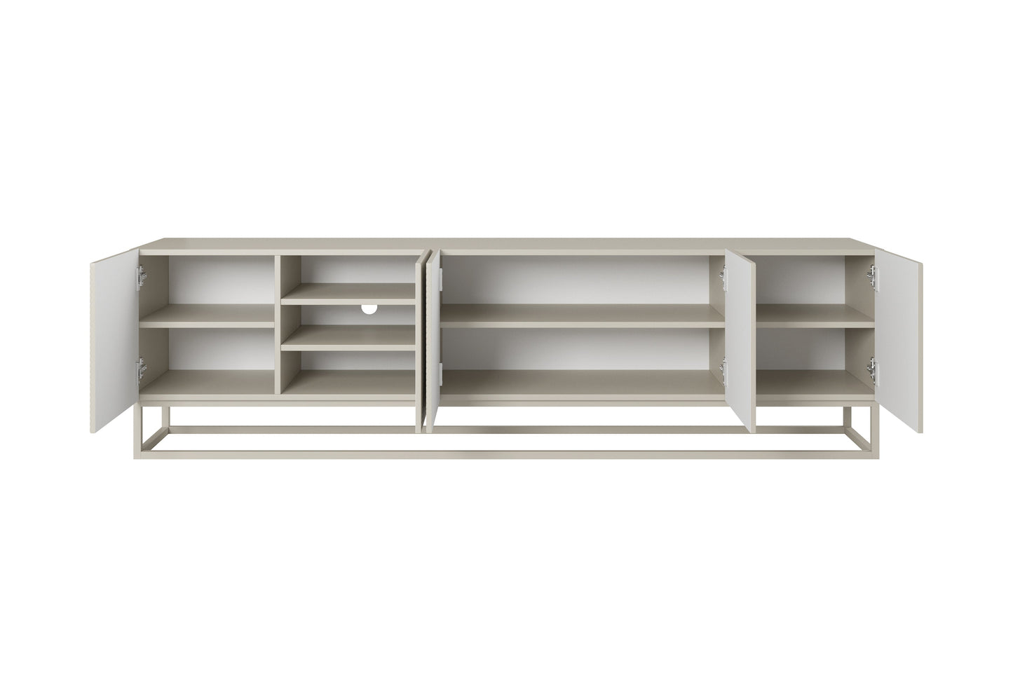 OSLO RTV kumode uz metāla kājām 200/56/40 cm kašmirs/kašmirs - N1 Home