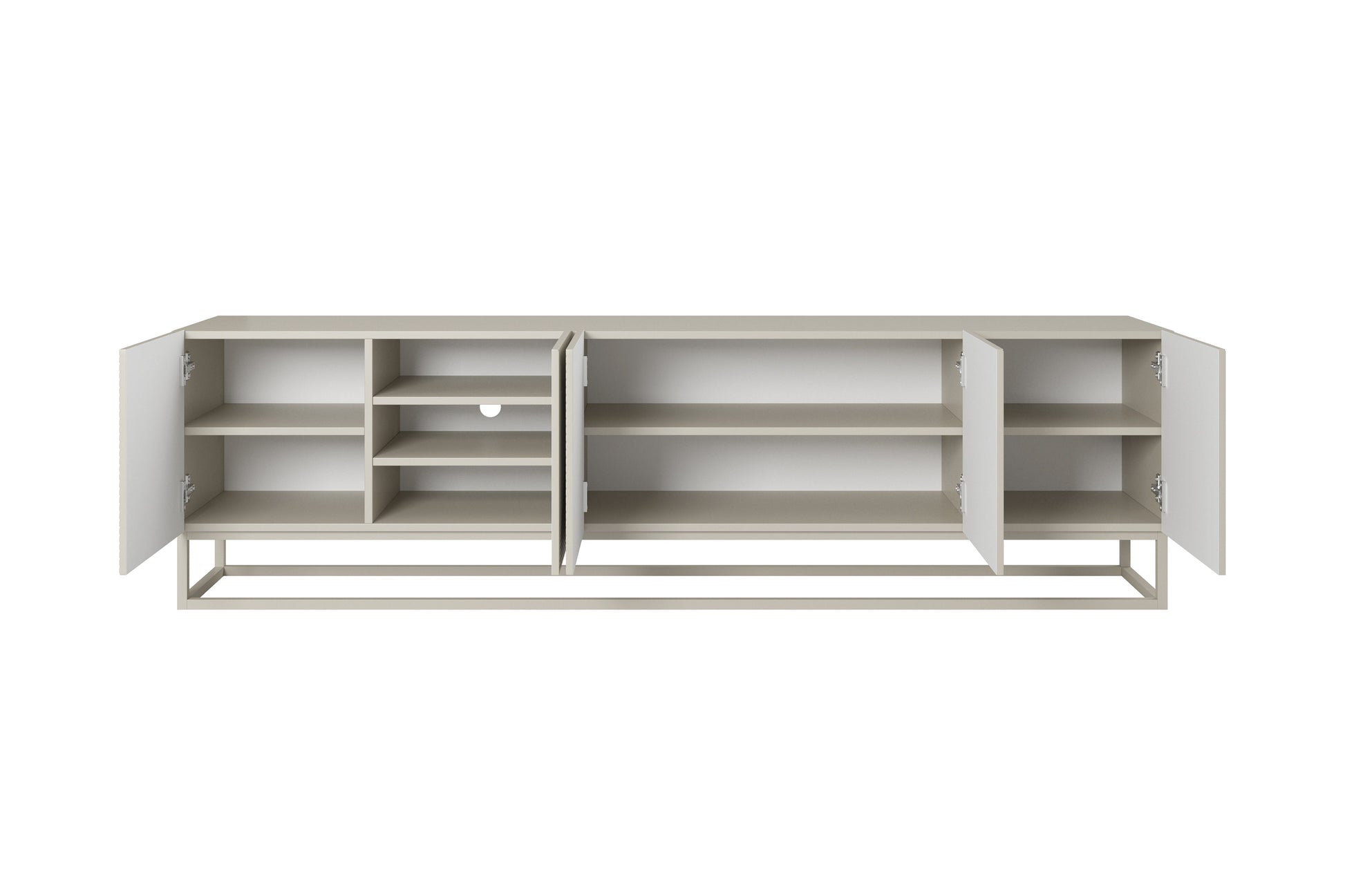 OSLO RTV kumode uz metāla kājām 200/56/40 cm kašmirs/kašmirs - N1 Home