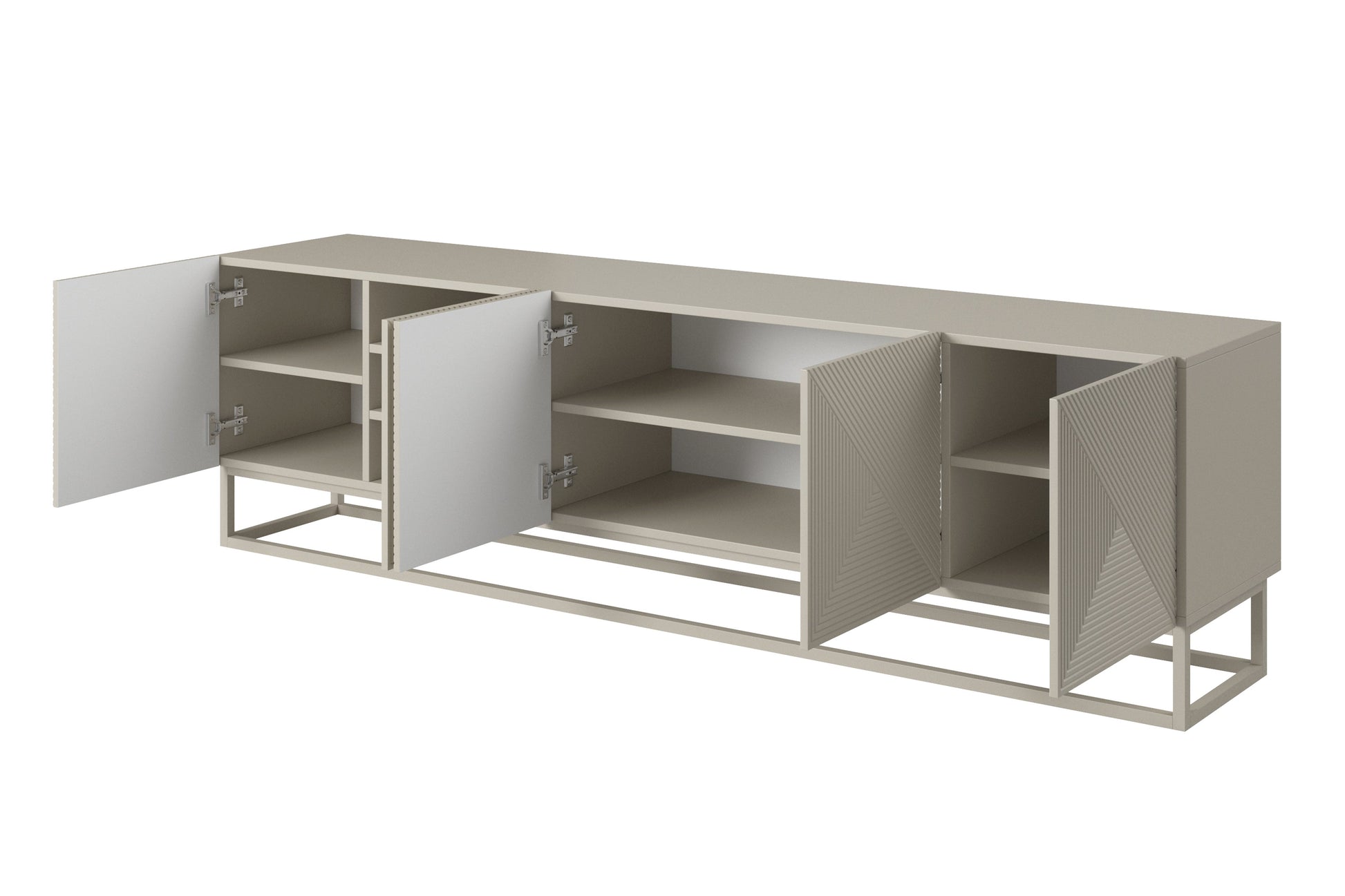 OSLO RTV kumode uz metāla kājām 200/56/40 cm kašmirs/kašmirs - N1 Home