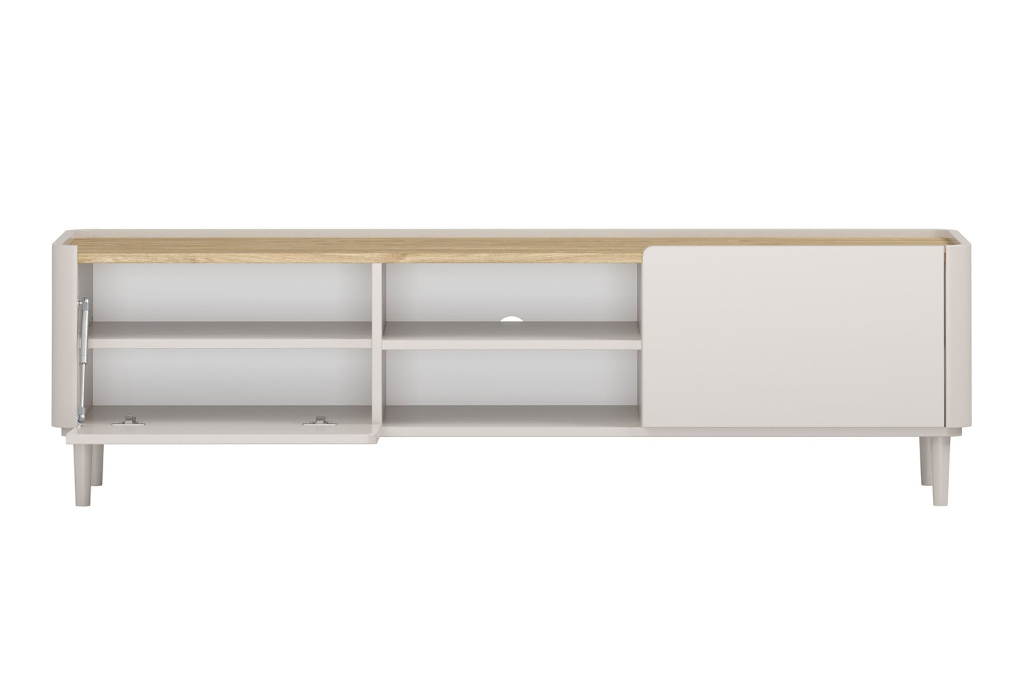 TV skapis Elva 170/48/48 cm Kašmirs / Eļļots ozols - N1 Home