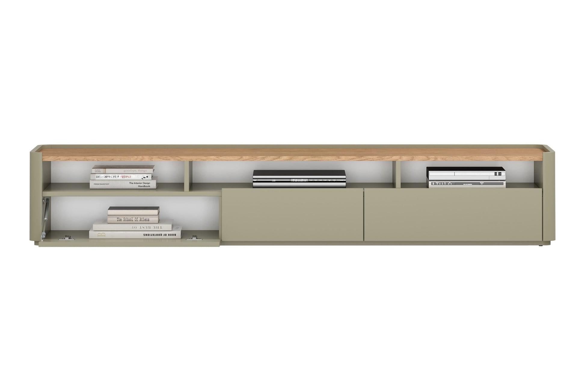 TV skapis Elva 200/35.5/48 cm Eikalipts / Baltijas kāpu ozols - N1 Home