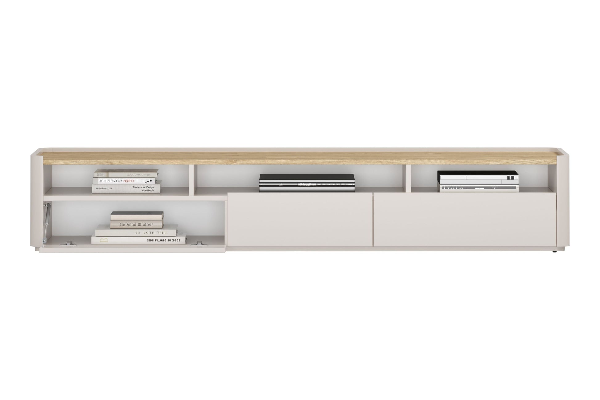 TV skapis Elva 200/35.5/48 cm Kašmirs / Eļļots ozols - N1 Home