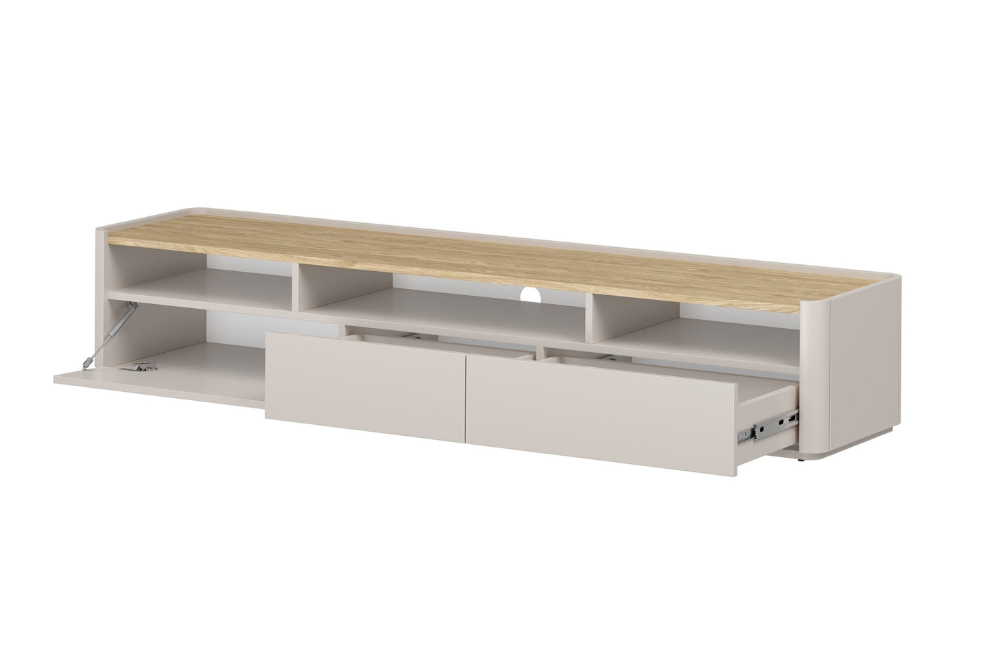 TV skapis Elva 200/35.5/48 cm Kašmirs / Eļļots ozols - N1 Home