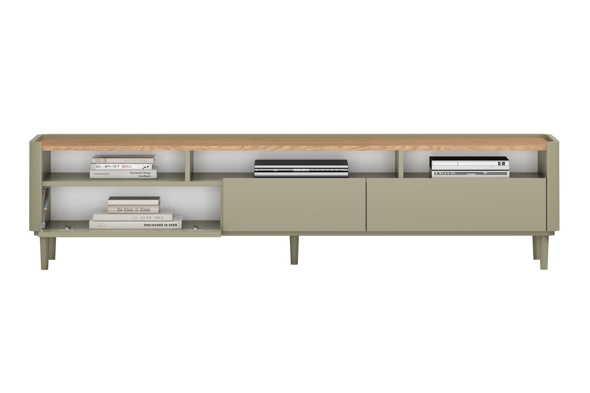 TV skapis Elva 200/48/48 cm Eikalipts / Baltijas kāpu ozols - N1 Home