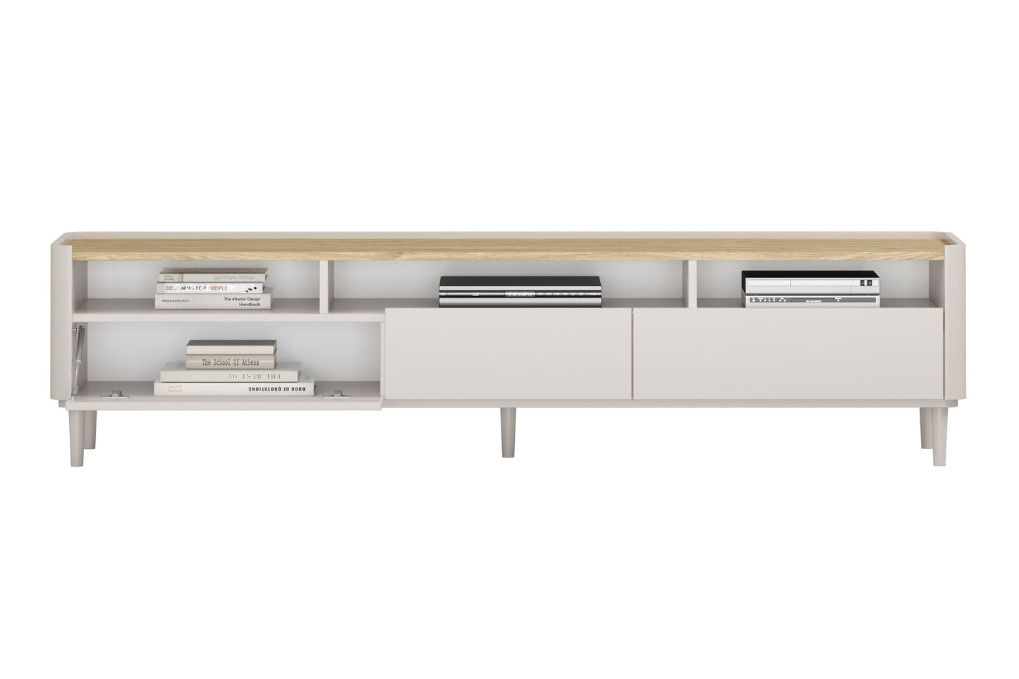 TV skapis Elva 200/48/48 cm Kašmirs / Eļļots ozols - N1 Home