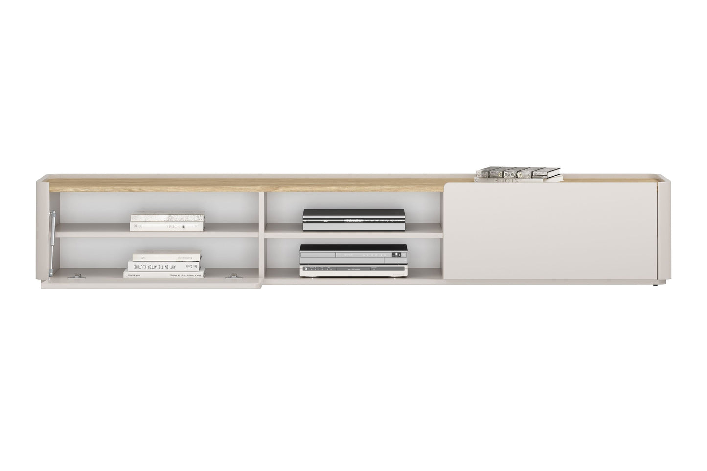 TV skapis Elva 220/35.5/48 Kašmirs / Eļļots ozols - N1 Home