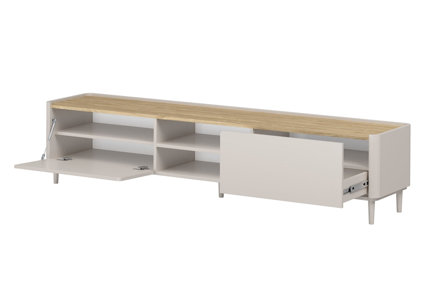 TV skapis Elva 220/48/48 Kašmirs / Eļļots ozols - N1 Home