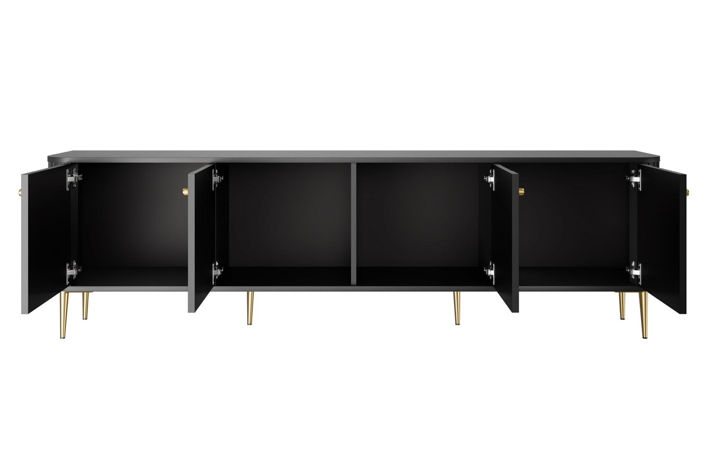 TV skapis Vespa 187/51/38 cm melns/zelts - N1 Home