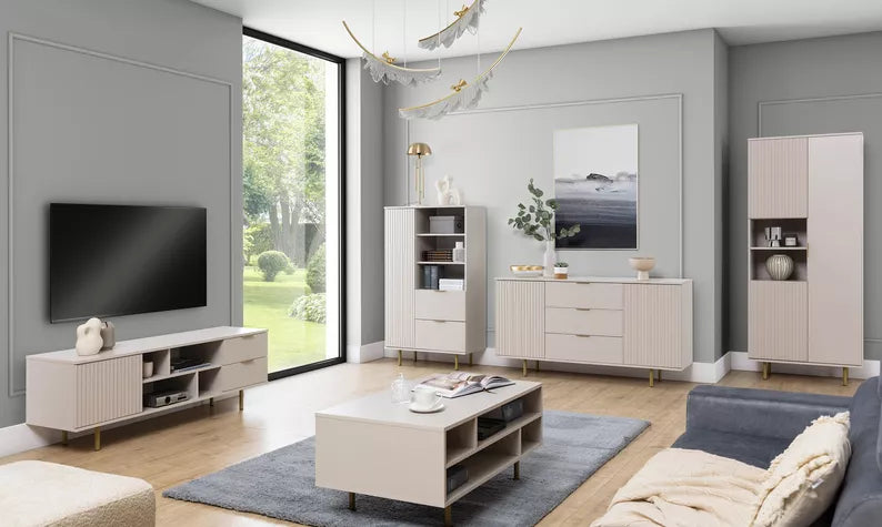 BLAZKA Grāmatu skapis, 80 cm, viendurvis, ar divām atvilktnēm, kašmira lameles - N1 Home