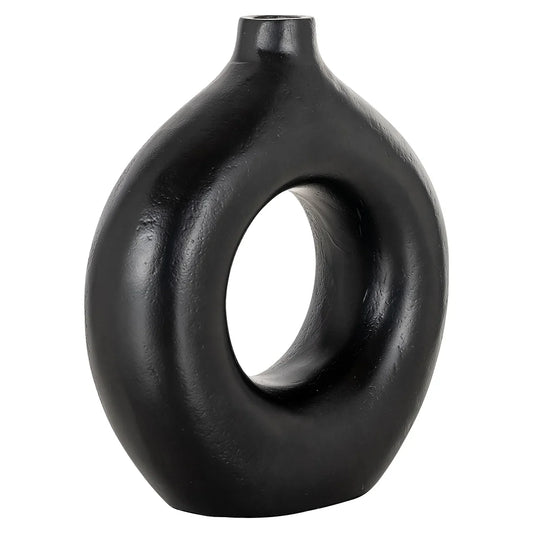 Vāze Richmond Interiors Felice 22/19/7 cm melns - N1 Home