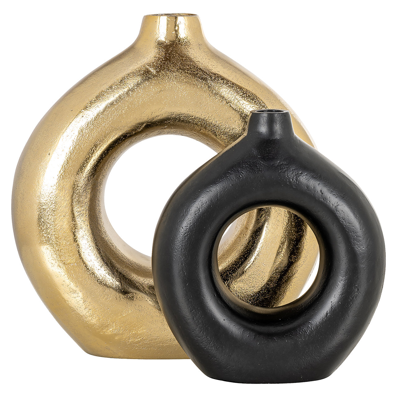 Vāze Richmond Interiors Felice 22/19/7 cm melns - N1 Home