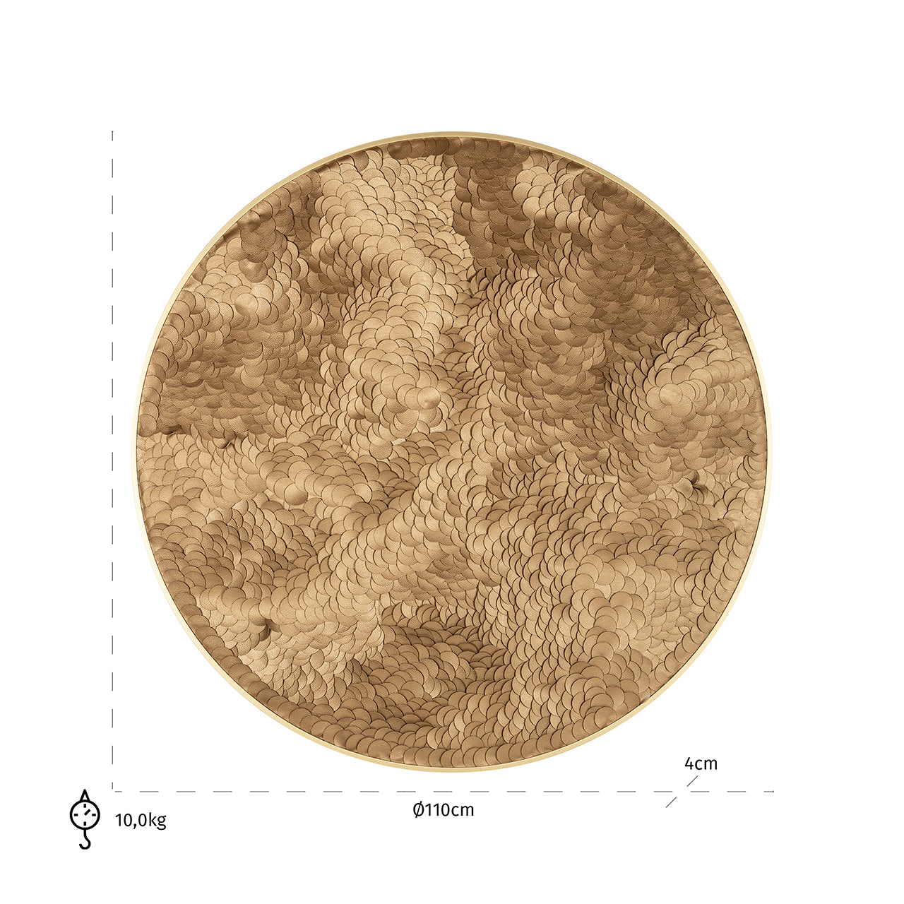 Sienas māksla Richmond Interiors Bloom 110/110 cm zelts - N1 Home