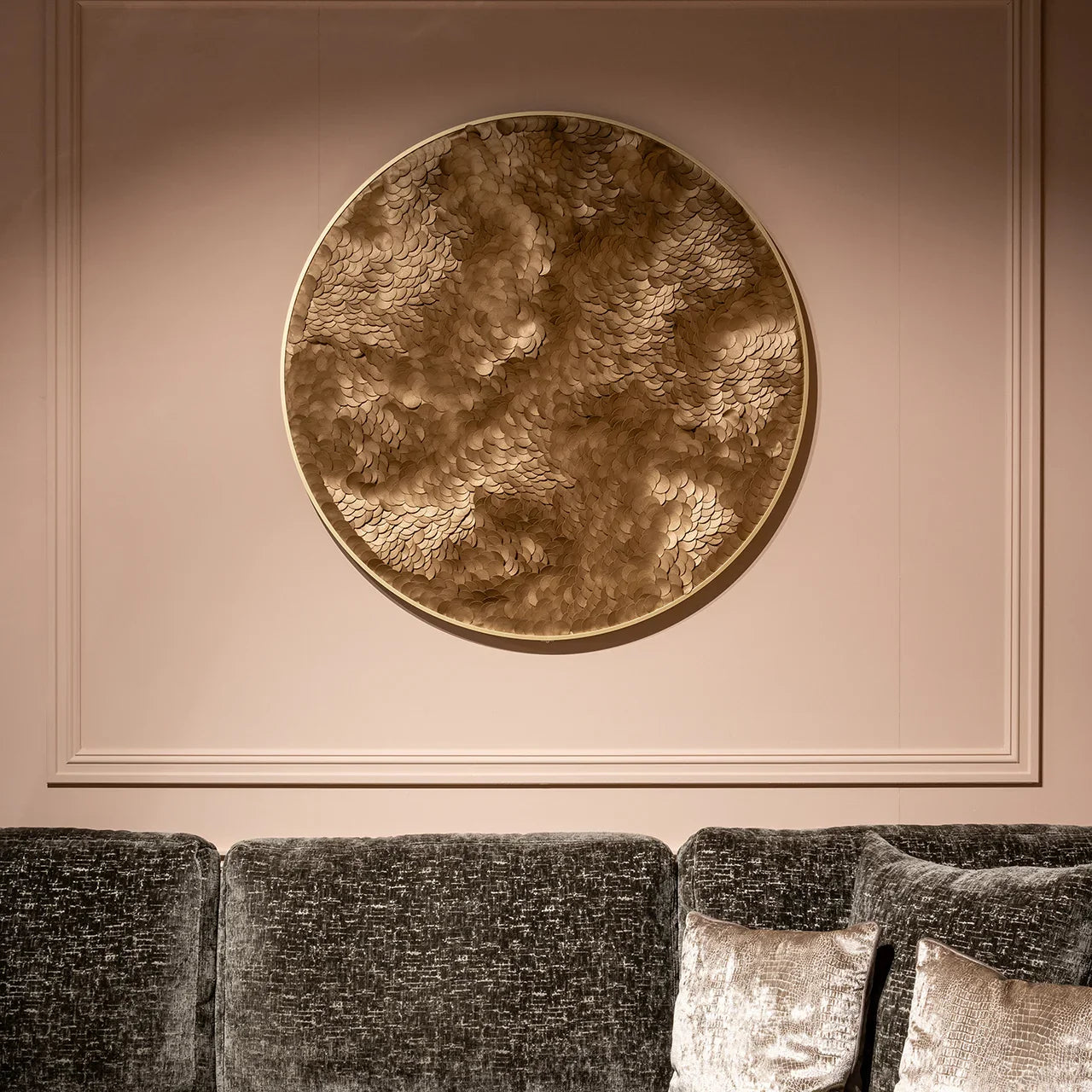 Sienas māksla Richmond Interiors Bloom 110/110 cm zelts - N1 Home