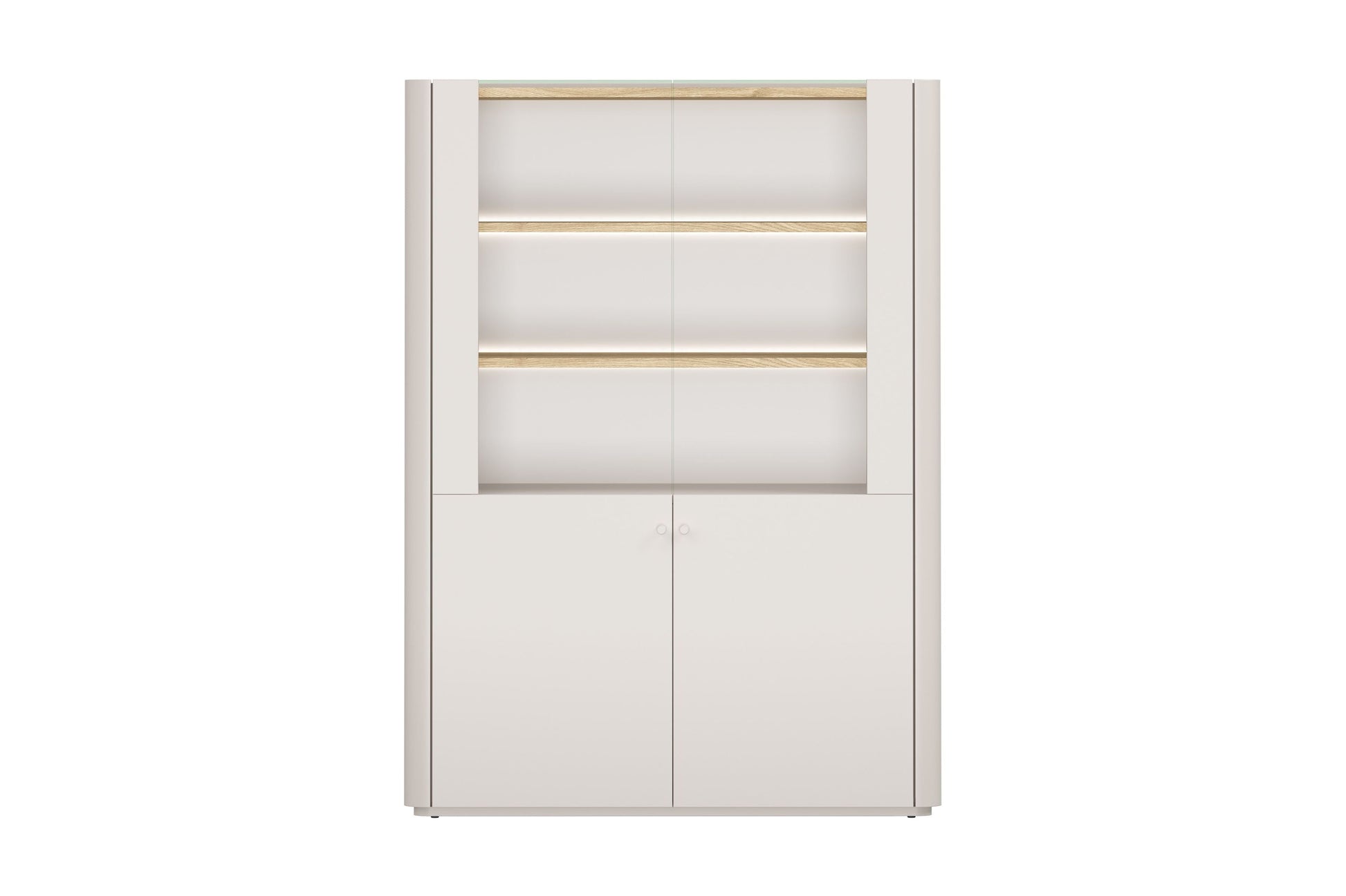 Vitrīna Elva 100/137,5/48 cm Kašmirs / Eļļots ozols - N1 Home